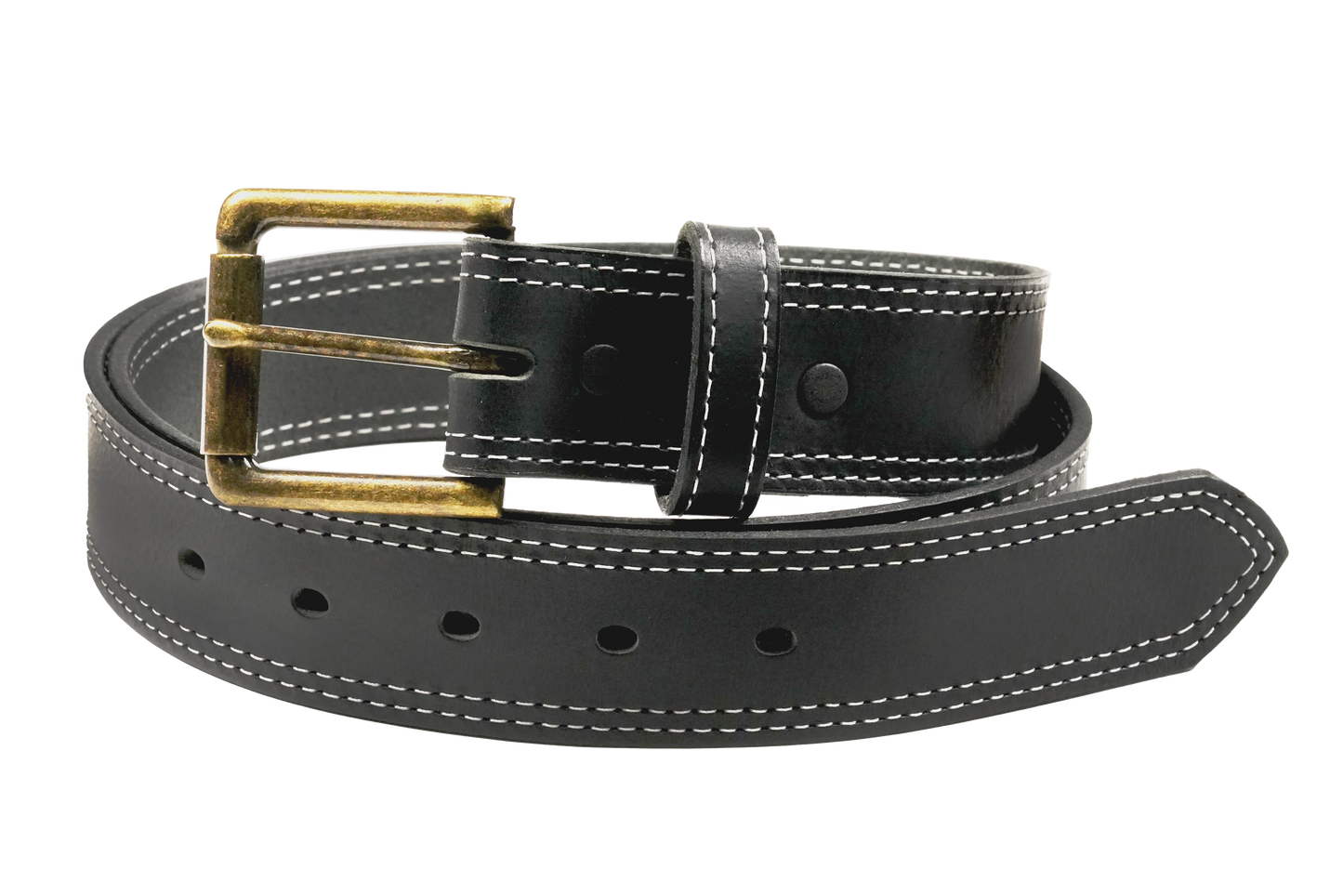 Franklin - 1.5" Field Row White Double Stitch Work Belt