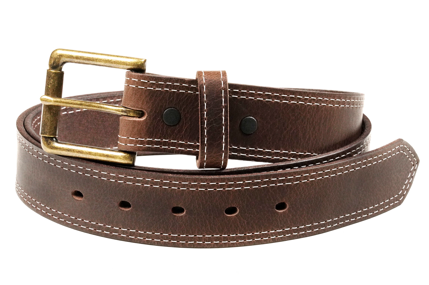 Franklin - 1.5" Field Row White Double Stitch Work Belt